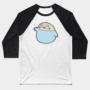 Discover The Funny Tiny Chick with Big Paunch Sticker Baseball T-Shirt